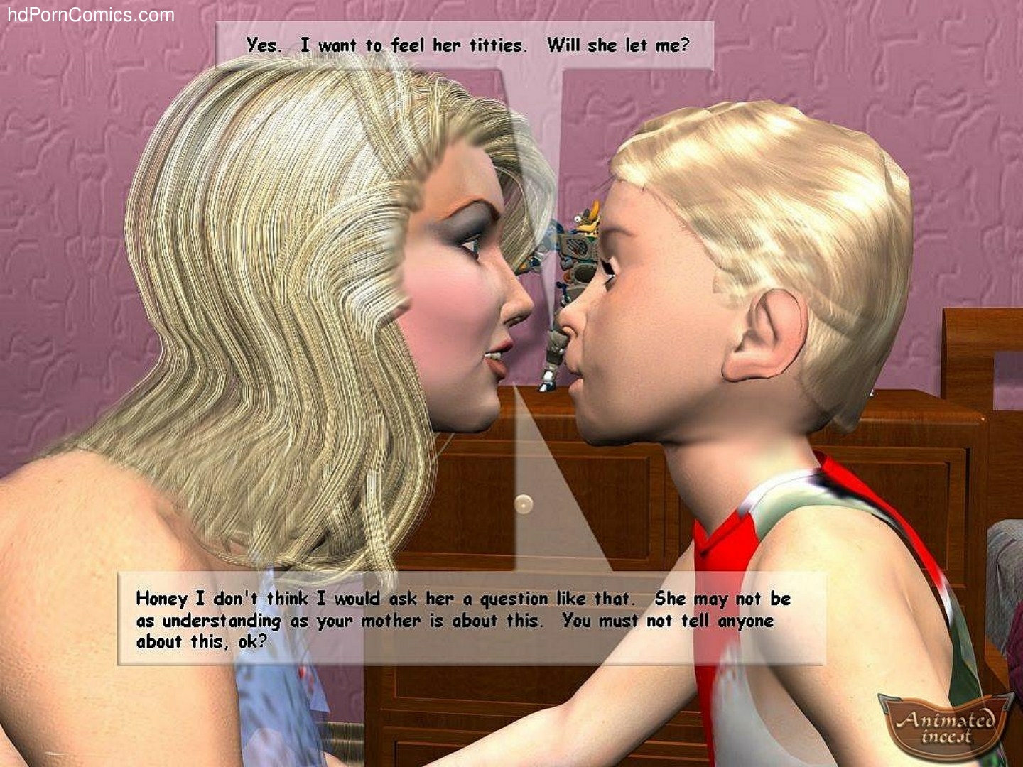 Son discovers his first pollution8 free sex comic